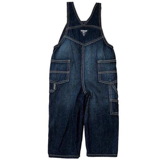 Oshkosh Baby Denim Carpenter Overalls 24Months Dark Wash - Picture 5 of 5